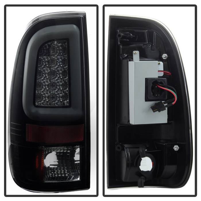 Ford F150 Styleside 97-03 / F250/350/450/550 Super Duty 99-07 Light Bar LED Tail Lights - Black Smoke