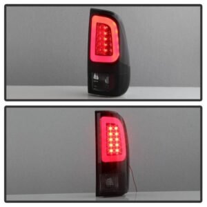 Ford F150 Styleside 97-03 / F250/350/450/550 Super Duty 99-07 Light Bar LED Tail Lights - Black Smoke - Image 8