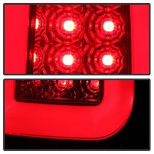 Ford F150 Styleside 97-03 / F250/350/450/550 Super Duty 99-07  Light Bar LED Tail Lights - Red Clear - Image 7