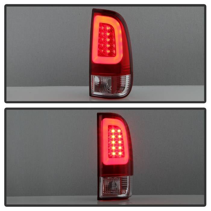 Ford F150 Styleside 97-03 / F250/350/450/550 Super Duty 99-07  Light Bar LED Tail Lights - Red Clear