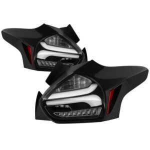 Ford Focus 15-17 Sequential LED Indicator LED Reverse LED Tail Lights - Black - Image 1