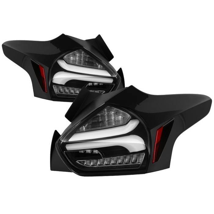 Ford Focus 15-17 Sequential LED Indicator LED Reverse LED Tail Lights - Black