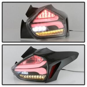 Ford Focus 15-17 Sequential LED Indicator LED Reverse LED Tail Lights - Black - Image 8
