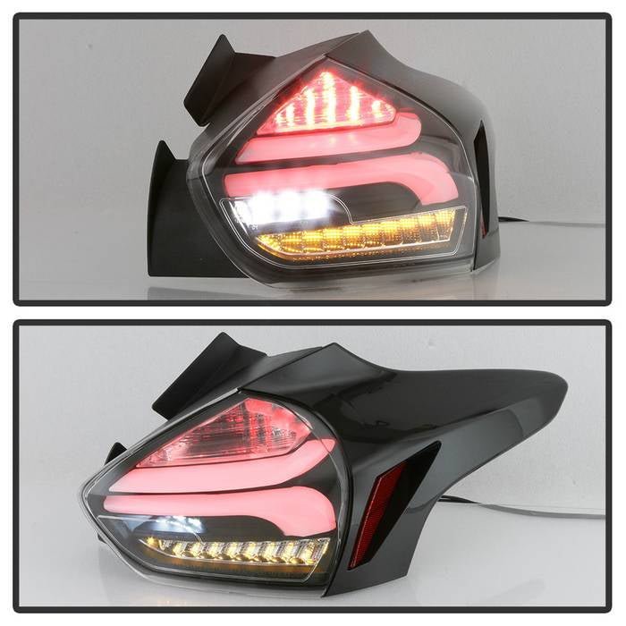 Ford Focus 15-17 Sequential LED Indicator LED Reverse LED Tail Lights - Black
