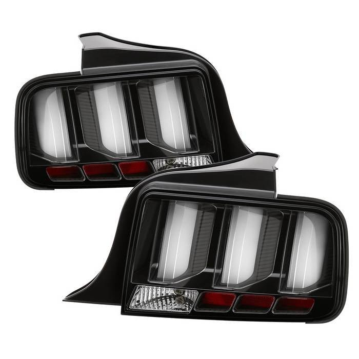 Ford Mustang 2005-2009 (White Light Bar) LED Tail Lights - Black