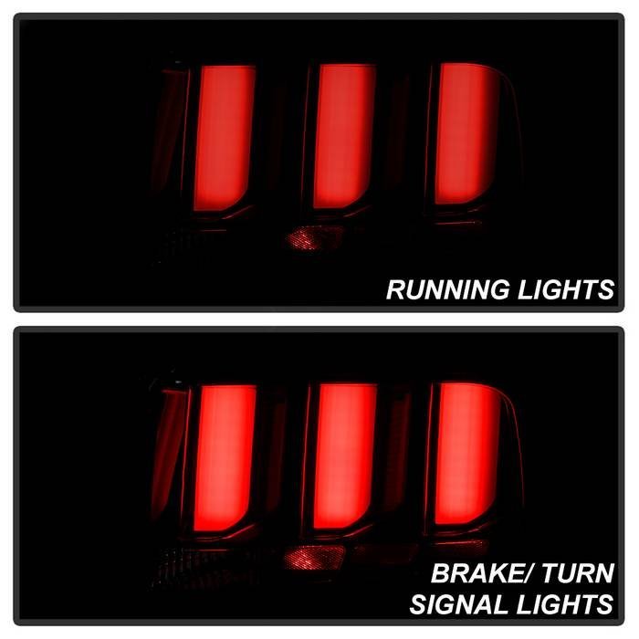 Ford Mustang 2005-2009 (White Light Bar) LED Tail Lights - Black