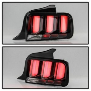 Ford Mustang 2005-2009 (White Light Bar) LED Tail Lights - Black - Image 8