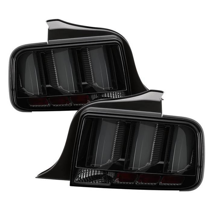 Ford Mustang 2005-2009 (White Light Bar) LED Tail Lights - Smoke