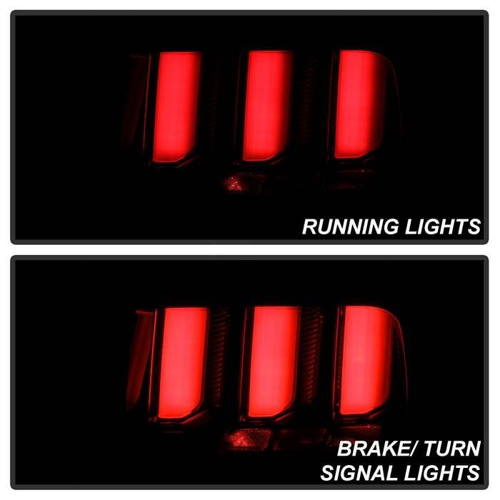 Ford Mustang 2005-2009 (White Light Bar) LED Tail Lights - Smoke
