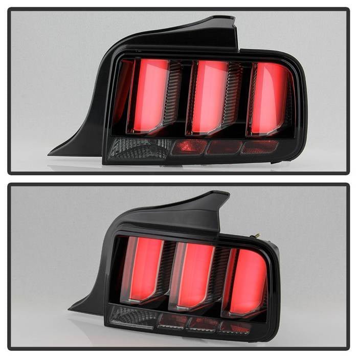 Ford Mustang 2005-2009 (White Light Bar) LED Tail Lights - Smoke