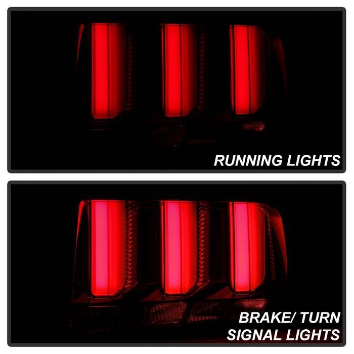 Ford Mustang 2005-2009 (Red Light Bar) LED Tail Lights - Black