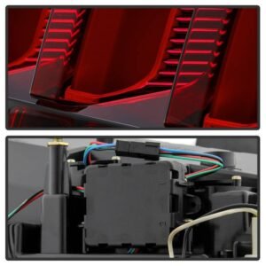 Ford Mustang 2005-2009 (Red Light Bar) LED Tail Lights - Black - Image 4