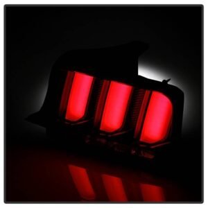 Ford Mustang 2005-2009 (Red Light Bar) LED Tail Lights - Black - Image 6