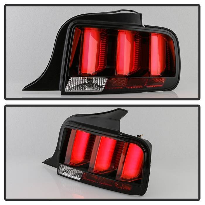 Ford Mustang 2005-2009 (Red Light Bar) LED Tail Lights - Black