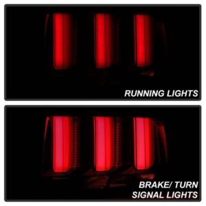Ford Mustang 2005-2009 (Red Light Bar) LED Tail Lights - Smoke - Image 9