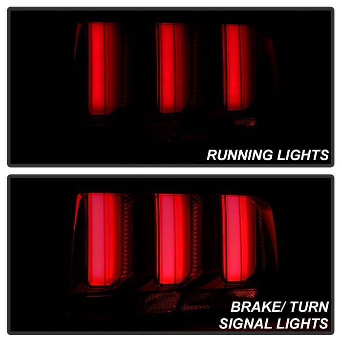 Ford Mustang 2005-2009 (Red Light Bar) LED Tail Lights - Smoke