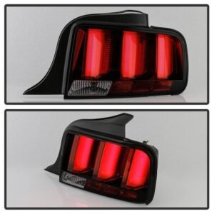 Ford Mustang 2005-2009 (Red Light Bar) LED Tail Lights - Smoke - Image 8