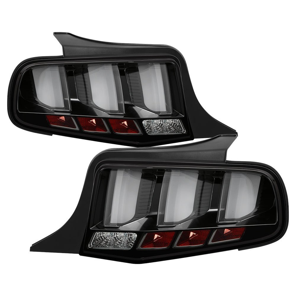 Ford Mustang 10-12 Light Bar Sequential Turn Signal LED Tail Lights - Black