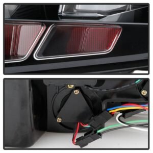 Ford Mustang 10-12 Light Bar Sequential Turn Signal LED Tail Lights - Black - Image 5