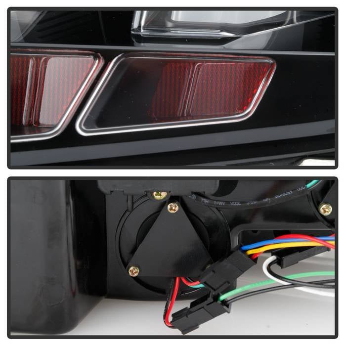 Ford Mustang 10-12 Light Bar Sequential Turn Signal LED Tail Lights - Black