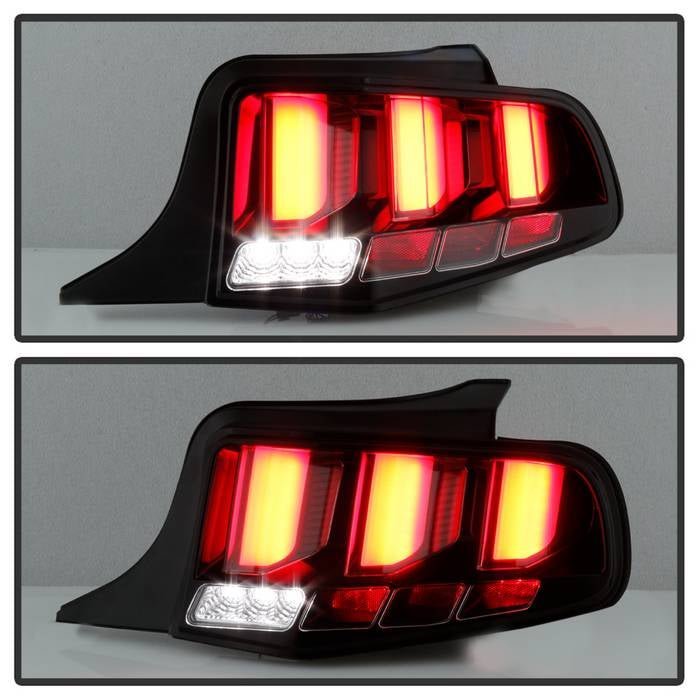 Ford Mustang 10-12 Light Bar Sequential Turn Signal LED Tail Lights - Black