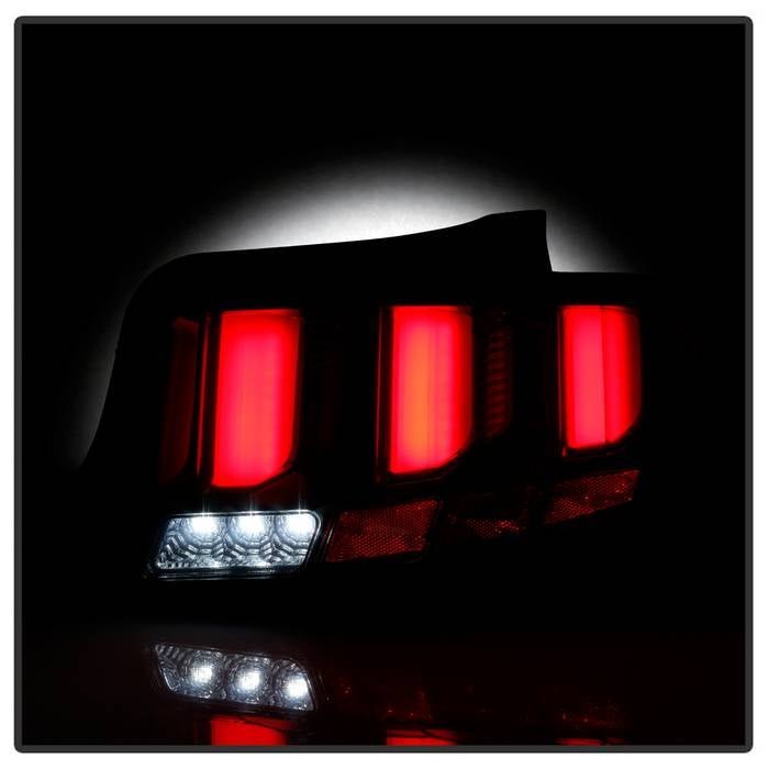 Ford Mustang 10-12 Light Bar Sequential Turn Signal LED Tail Lights - Black