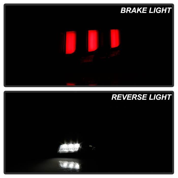 Ford Mustang 10-12 Red Light Bar Sequential Turn Signal LED Tail Lights - Black
