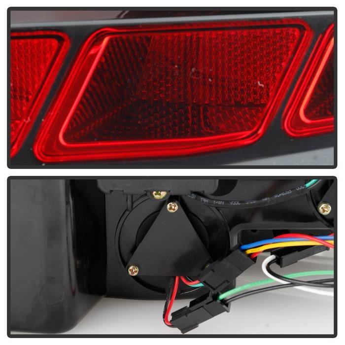 Ford Mustang 10-12 Red Light Bar Sequential Turn Signal LED Tail Lights - Black