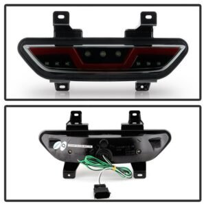 Ford Mustang 2015-2016 Red Bar LED Reverse Lights - Black Smoke - Image 2