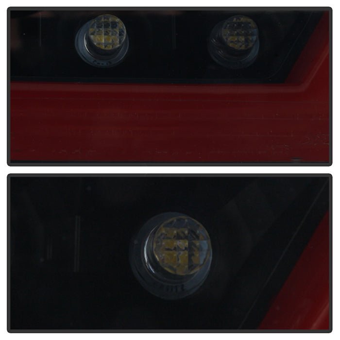 Ford Mustang 2015-2016 Red Bar LED Reverse Lights - Black Smoke