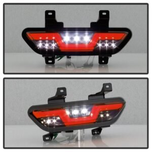 Ford Mustang 2015-2016 Red Bar LED Reverse Lights - Black Smoke - Image 5