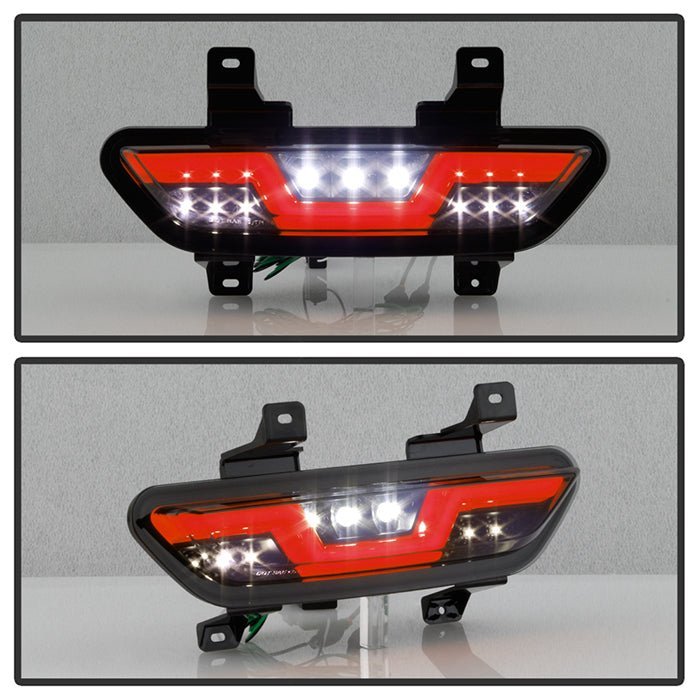 Ford Mustang 2015-2016 Red Bar LED Reverse Lights - Black Smoke