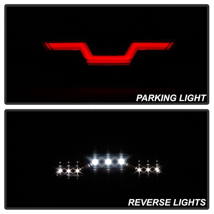 Ford Mustang 2015-2016 Red Bar LED Reverse Lights - Black Smoke
