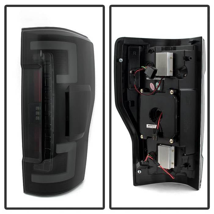 Ford F250 Superduty 17-18 LED Tail Lights - Black Smoke