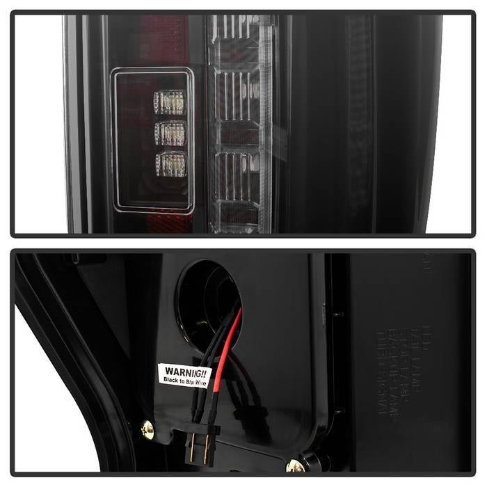 Ford F250 Superduty 17-18 LED Tail Lights - Black Smoke