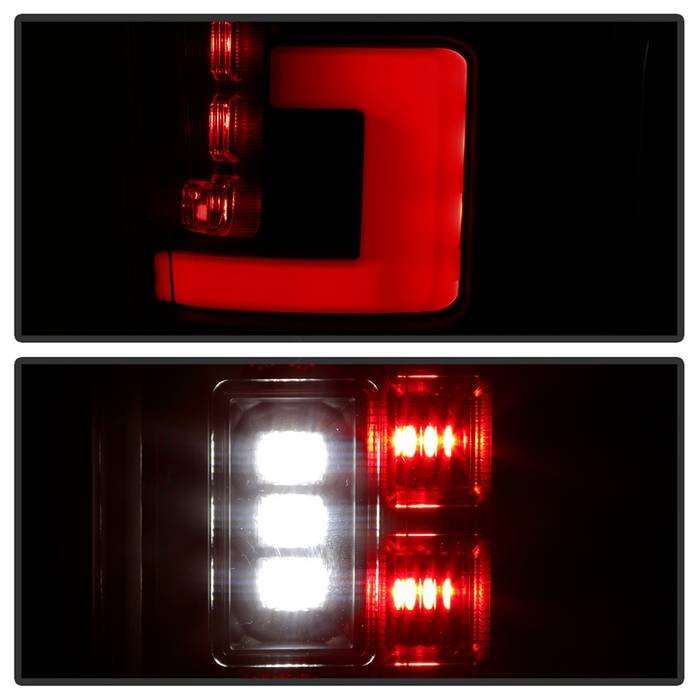Ford F250 Superduty 17-18 LED Tail Lights - Black Smoke