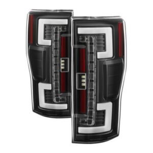 Ford F250 Superduty 17-18 Blind Spot Monitoring Model LED Tail Lights - Black - Image 1