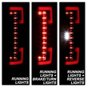 Ford F250 Superduty 17-18 Blind Spot Monitoring Model LED Tail Lights - Black - Image 9