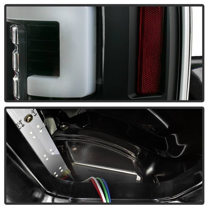 Ford F250 Superduty 17-18 Blind Spot Monitoring Model LED Tail Lights - Black