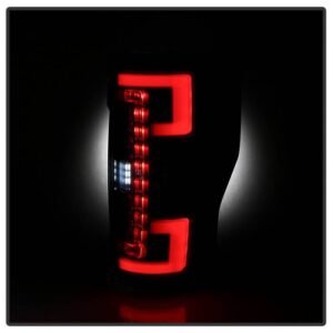 Ford F250 Superduty 17-18 Blind Spot Monitoring Model LED Tail Lights - Black - Image 6