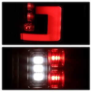 Ford F250 Superduty 17-18 Blind Spot Monitoring Model LED Tail Lights - Black - Image 7