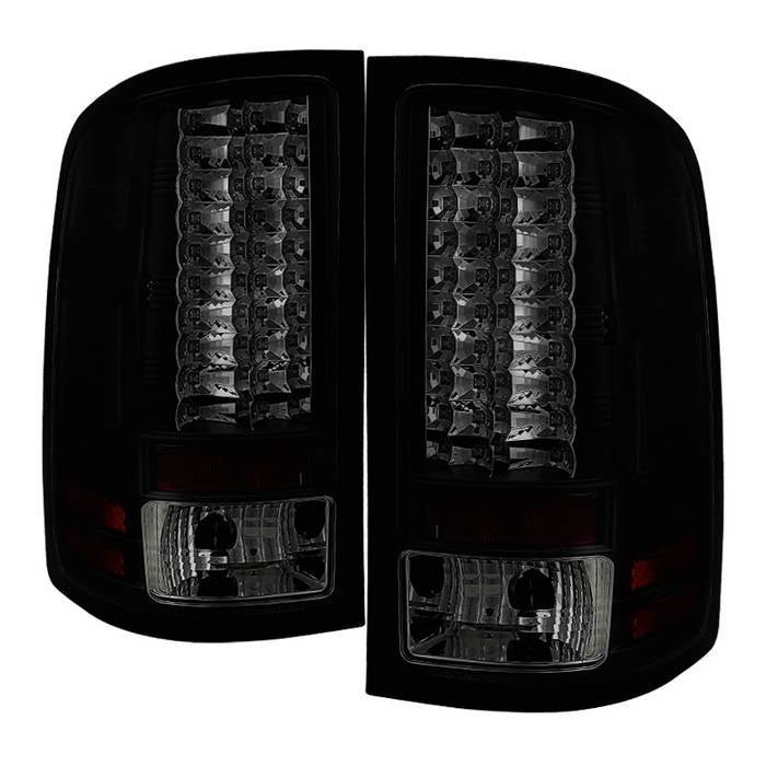 GMC Sierra 1500 07-13  2500HD/3500HD 07-14 LED Tail Lights - Black Smoke