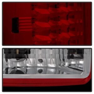 GMC Sierra 1500 07-13  2500HD/3500HD 07-14 LED Tail Lights - Red Clear - Image 2