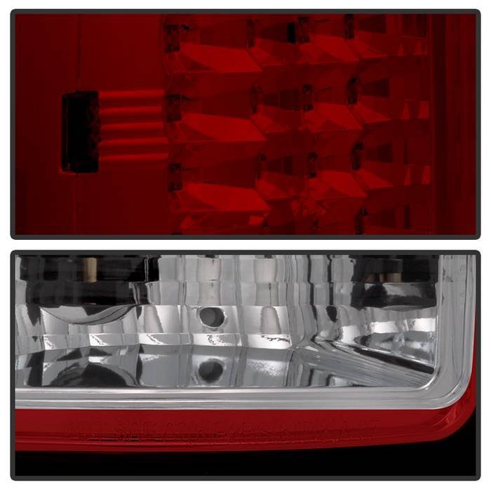 GMC Sierra 1500 07-13  2500HD/3500HD 07-14 LED Tail Lights - Red Clear