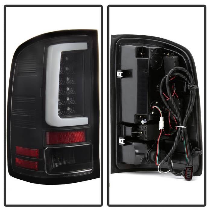 GMC Sierra 1500 07-13 2500HD/3500HD 07-14 Light Bar LED Tail Lights - Black