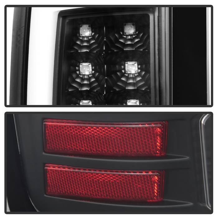 GMC Sierra 1500 07-13 2500HD/3500HD 07-14 Light Bar LED Tail Lights - Black