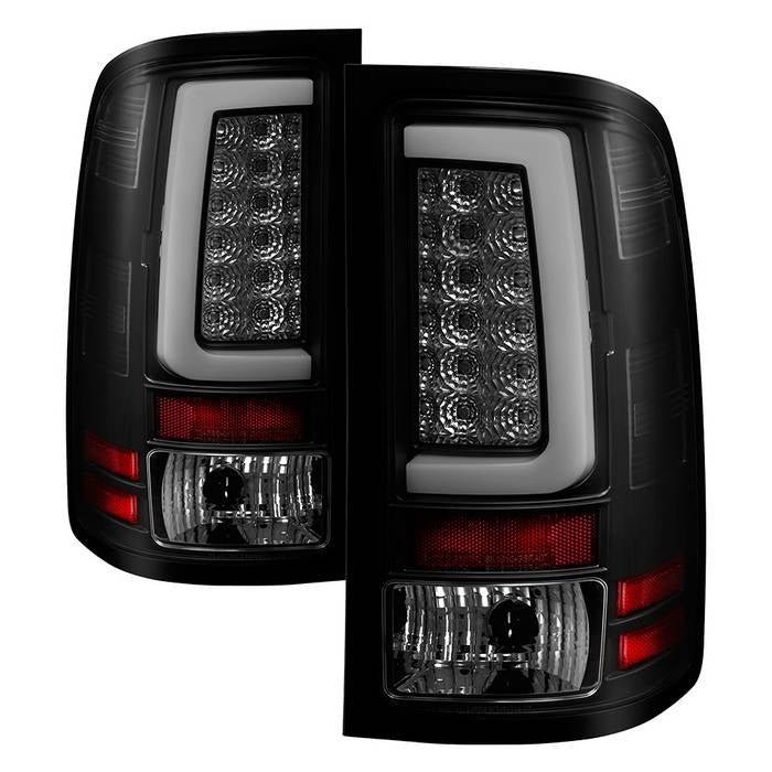 GMC Sierra 1500 07-13 2500HD/3500HD 07-14 Light Bar LED Tail Lights - Black Smoke