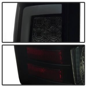 GMC Sierra 1500 07-13 2500HD/3500HD 07-14 Light Bar LED Tail Lights - Black Smoke - Image 3