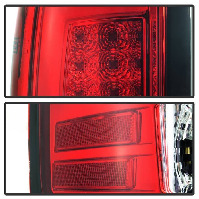 GMC Sierra 1500 07-13 2500HD/3500HD 07-14 Light Bar LED Tail Lights - Red Clear