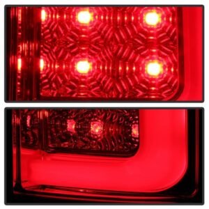 GMC Sierra 1500 07-13 2500HD/3500HD 07-14 Light Bar LED Tail Lights - Red Clear - Image 7